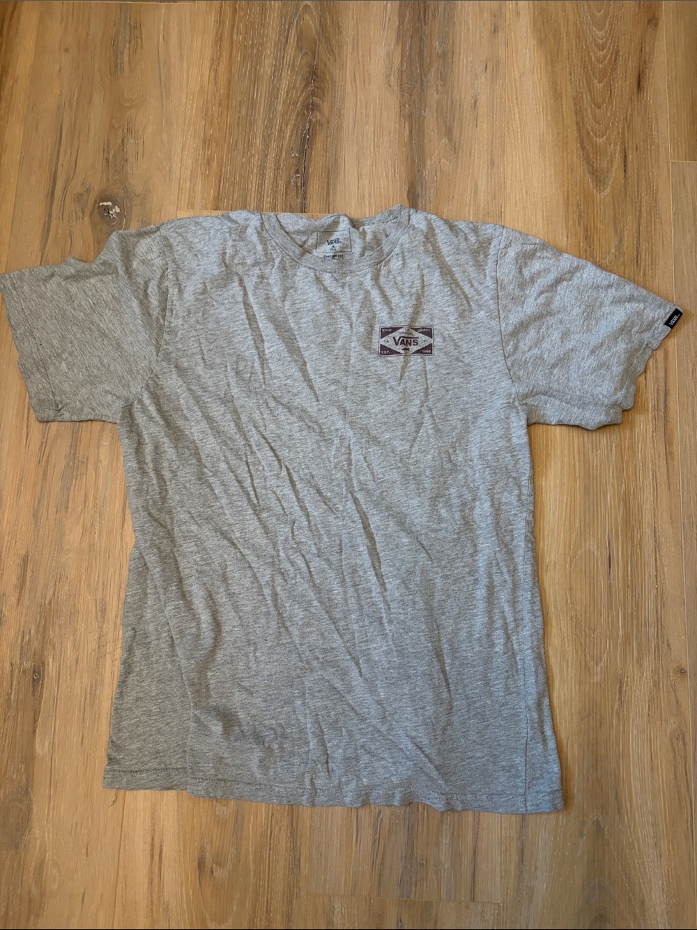 ( 2 for 10$)Vans Heather Gray Short Sleeve Tee with Burgundy Logo